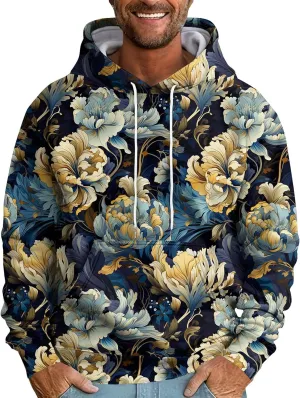 GOFULY Mens Sweatshirts Casual Fall Camo Hoodies Pullover Oversized Long Sleeve Winter Drawstring Hoodies Tall With Pockets