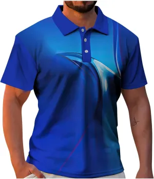 Golf Shirts for Men Big and Tall Polo Shirts Short Sleeve Button Down Collared Shirts Summer Workout Polo T-Shirts