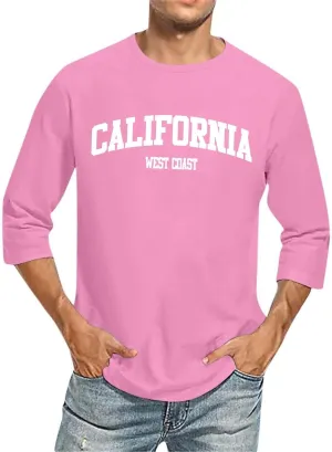 Graphic Shirt for Men Crew Neck Bracelet Sleeve Plus Size Shirt Tops Lightweight Loose Fit Casual Summer Beach Tee Shirts