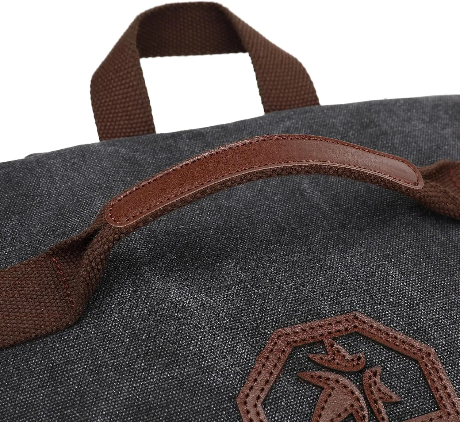 Gym Duffle Bag Backpack 4-Way Vintage canvas with Shoes Compartment for travel Sport Hiking laptop (Vintage black)