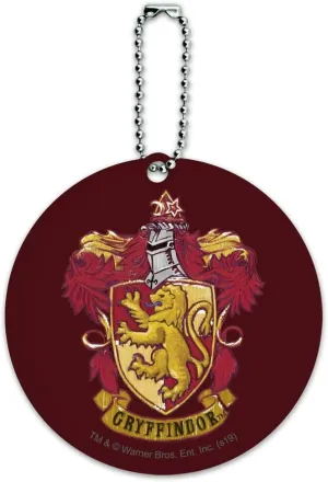Harry Potter Gryffindor Painted Crest Round Luggage Card Carry-On ID Tag