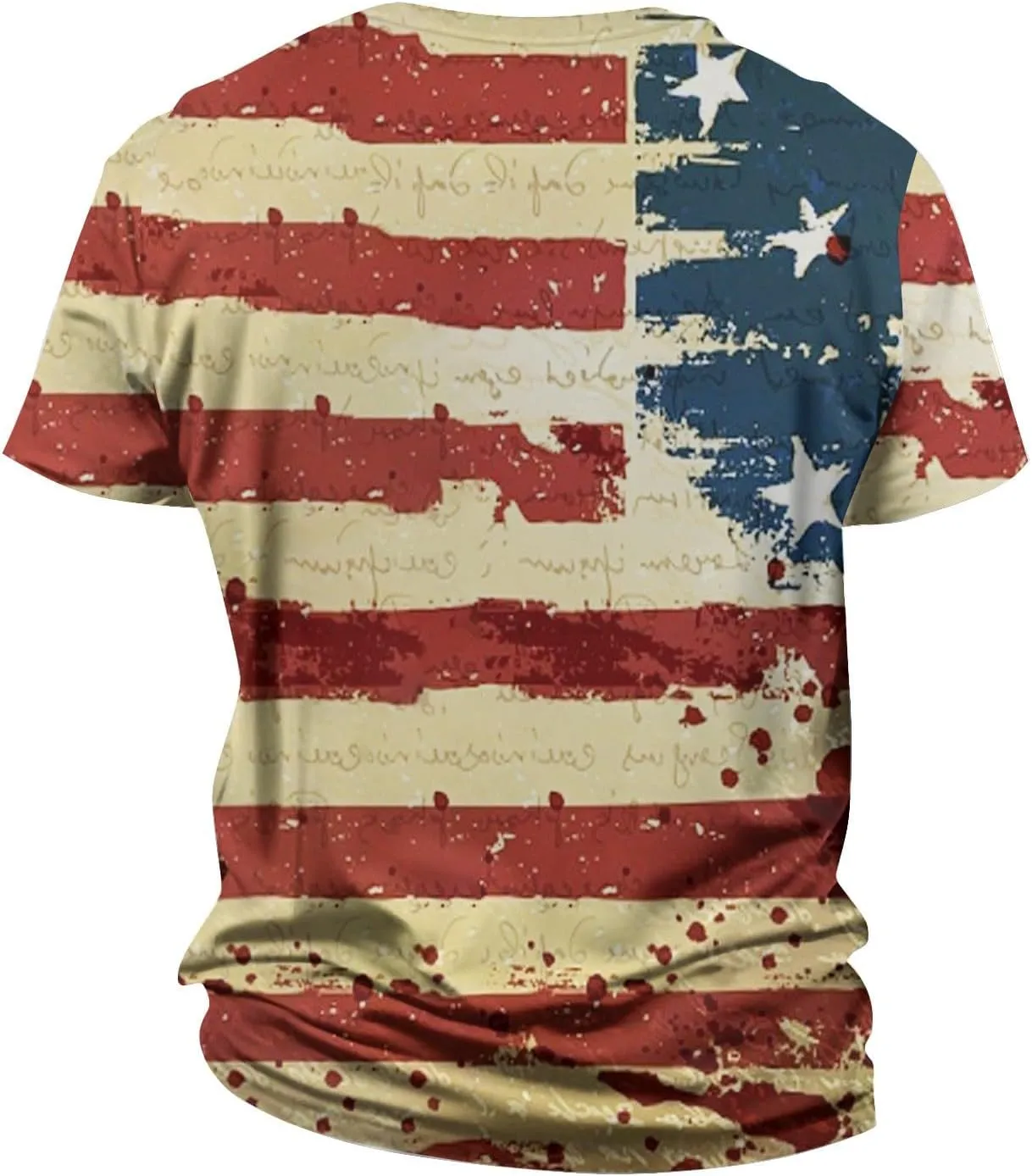 Henley Shirts 4th of July Shirts Short Sleeve Star Striped Summer Shirts Graphic Tees
