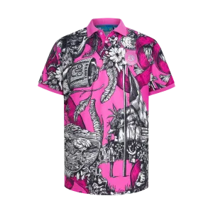 HERITAGE BREAST CANCER AWARENESS POLO-PINK & BLACK