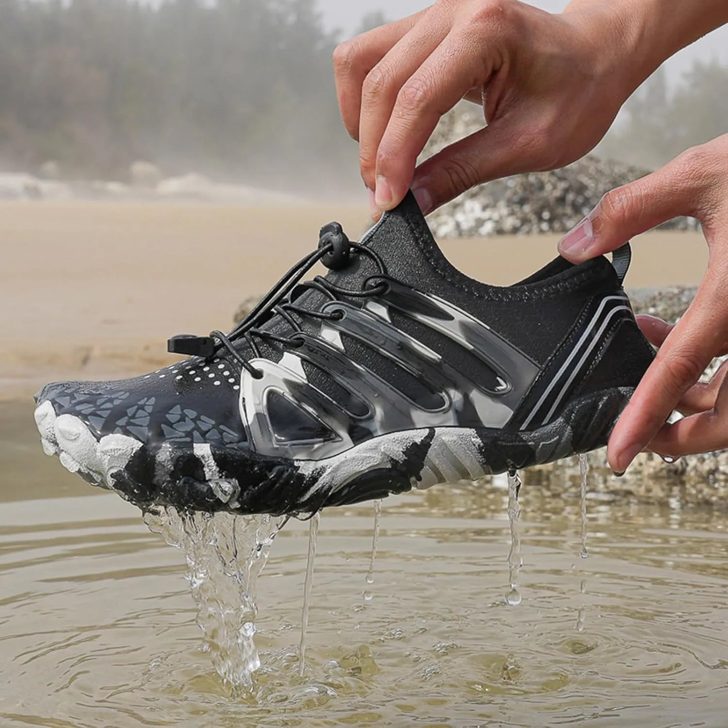 Hike Barefoot Shoes Womens Mens Water Hiking Footwear Healthy Wide Toe Box Non-Slip Outdoor Sports Quick Dry Swim Aqua Beach River Pool Grounding Grounded Soft Sneakers Shoe Diving Boating