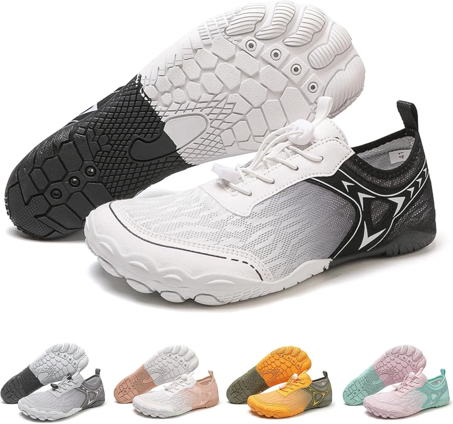 Hike Barefoot Shoes Womens Mens Water Shoes Lightweight Comfortable Slip On Walking Sneakers Wide Toe Plantar Fasciitis Footwear Non-Slip Outdoor Sports Zero Drop Shoe