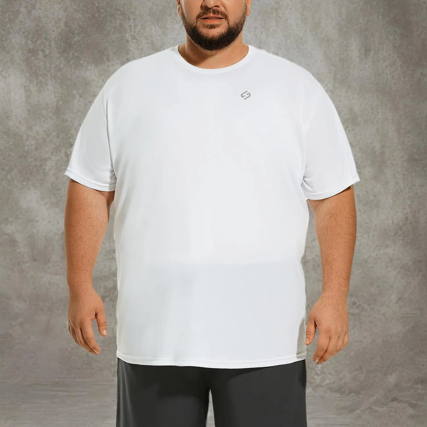 HOdo Big and Tall Mens T-Shirt Crewneck Tees Moisture Wicking 2XL-6XL