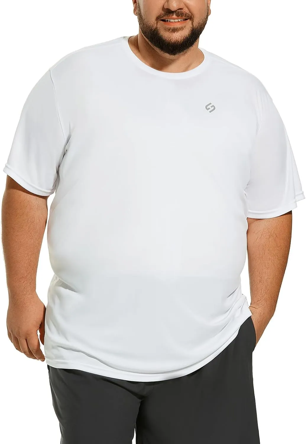 HOdo Big and Tall Mens T-Shirt Crewneck Tees Moisture Wicking 2XL-6XL