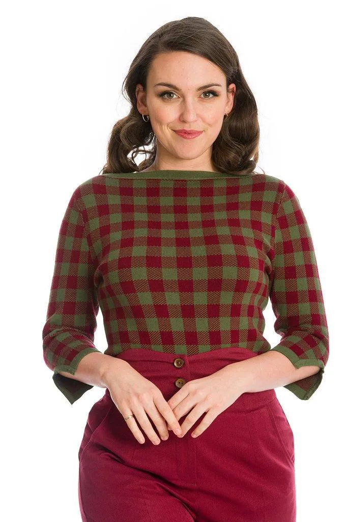 Houndstooth Knit Jumper