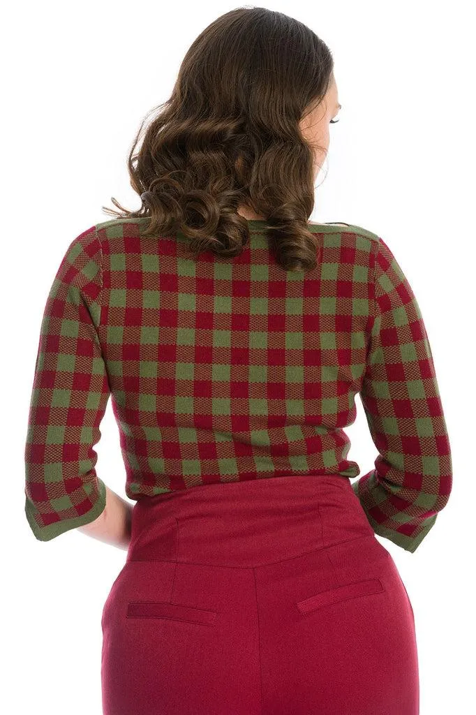 Houndstooth Knit Jumper