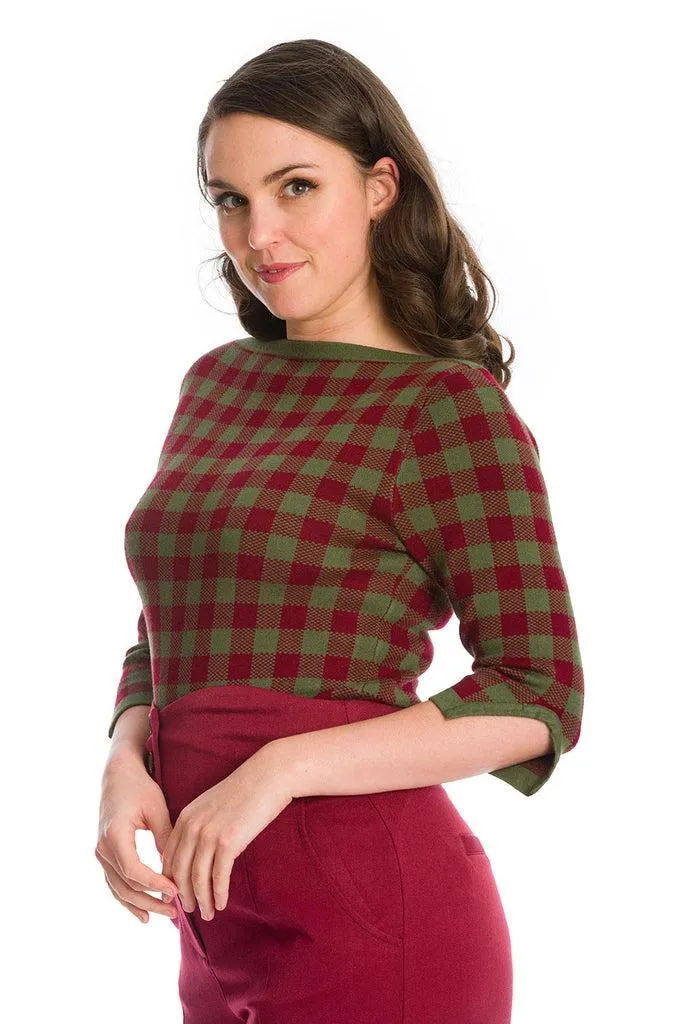 Houndstooth Knit Jumper
