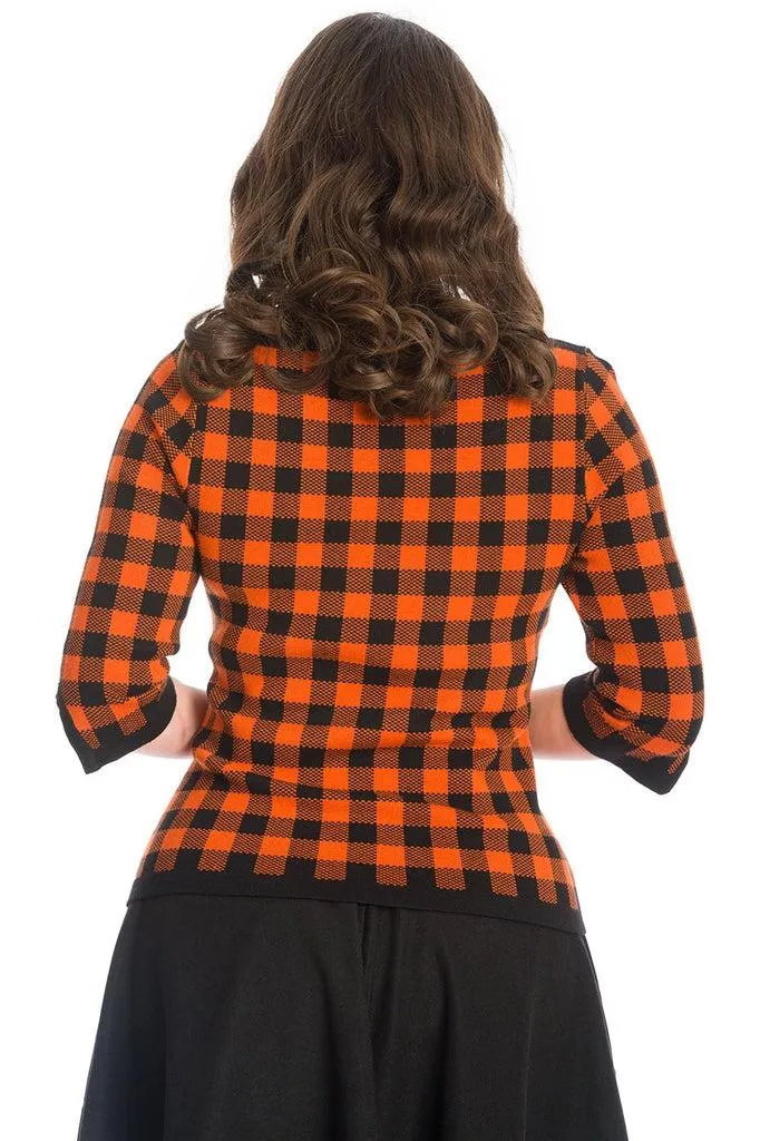 Houndstooth Knit Jumper