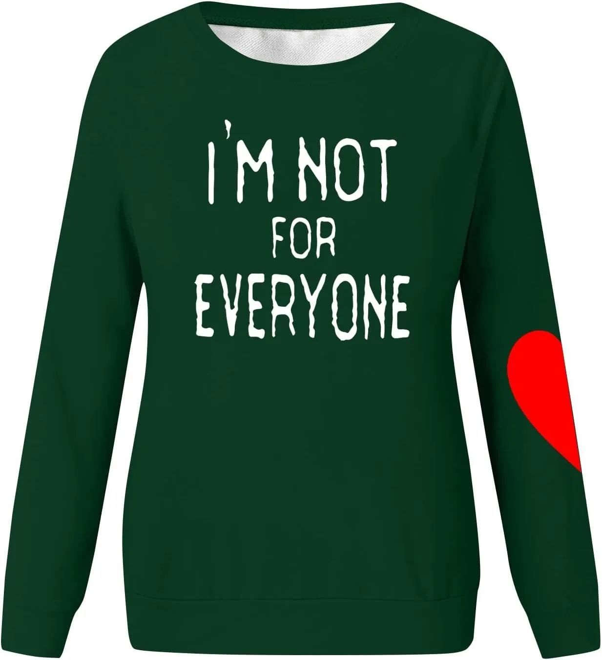 Im Not For Everyone Sweatshirt,Women'S Casual Fashion Valentine'S Day Print Long Sleeve O-Neck Sweatshirts Pullover Top