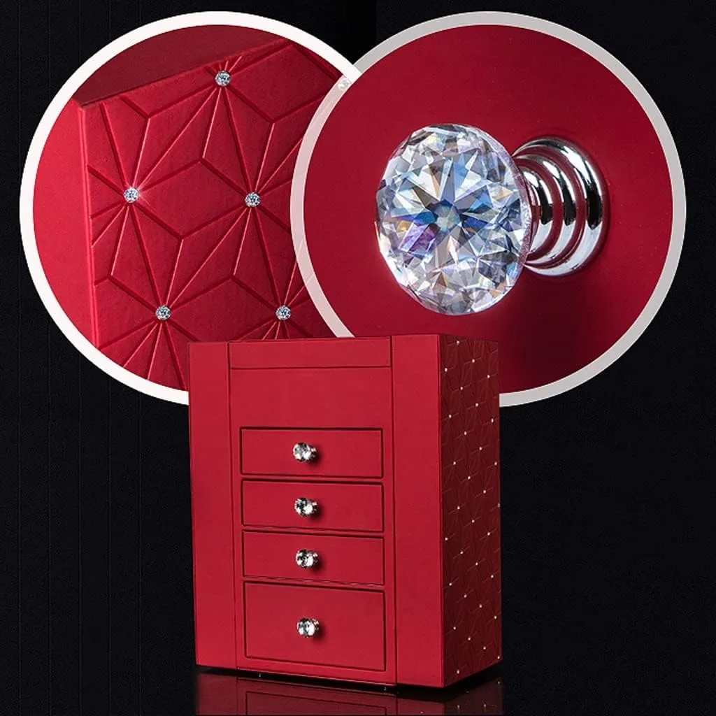Jewelry Box Jewelry Box Princess Ring Earrings Jewelry Storage Box Large Capacity Jewelry Storage Box Jewelry Organizer Box(C)