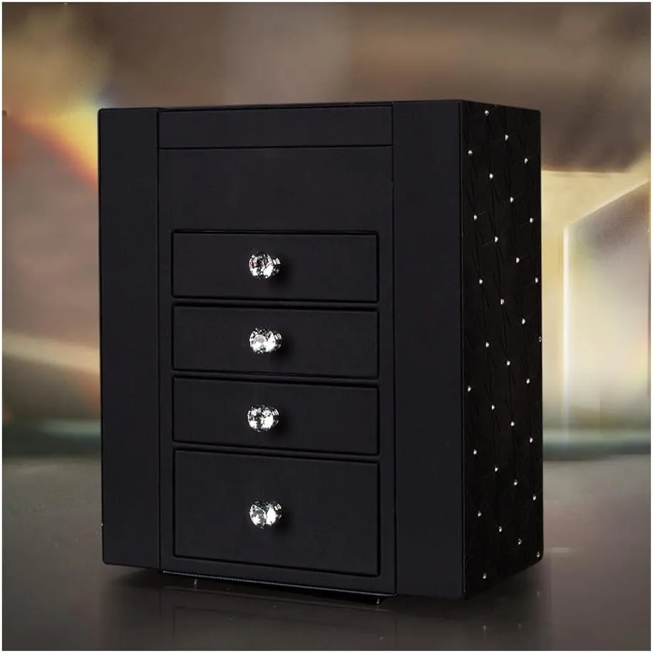 Jewelry Box Jewelry Box Princess Ring Earrings Jewelry Storage Box Large Capacity Jewelry Storage Box Jewelry Organizer Box(C)