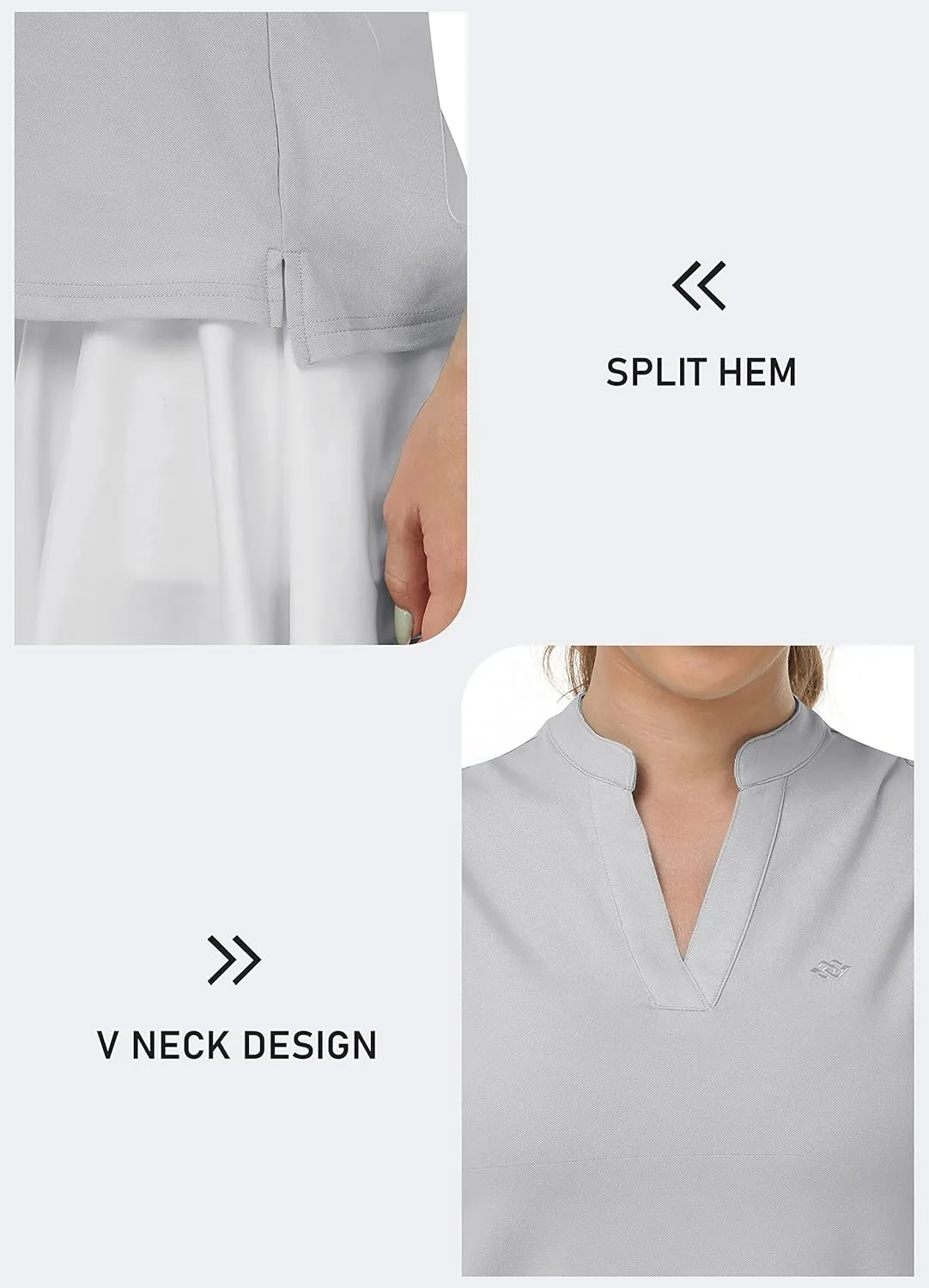 JINSHI Womens Sleeveless Golf Shirts V Neck Sports Polo Shirts Athletic Workout Tops Shirts