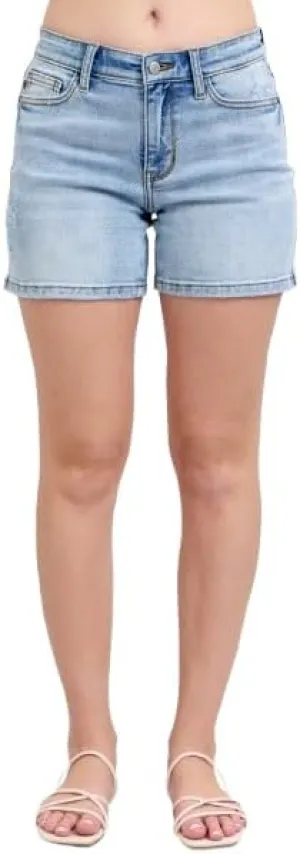 Judy Blue Mid Rise Vintage Wash Dad Shorts 15295