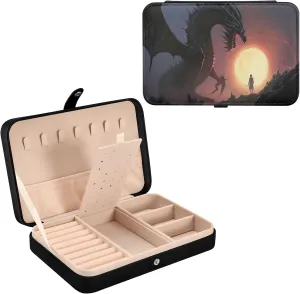 Kigai Jewelry Box Dragon Personalized Jewelry Box - Travel Portable Jewelry Case for Ring, Pendant, Earring, Necklace, Bracelet