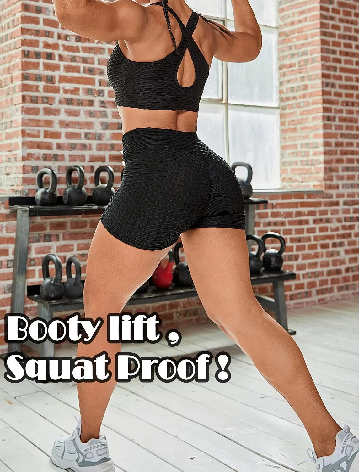 KIWI RATA Scrunch Booty Shorts for Women Workout Gym Butt Lifting Yoga Sexy Textured Short Hot Pants