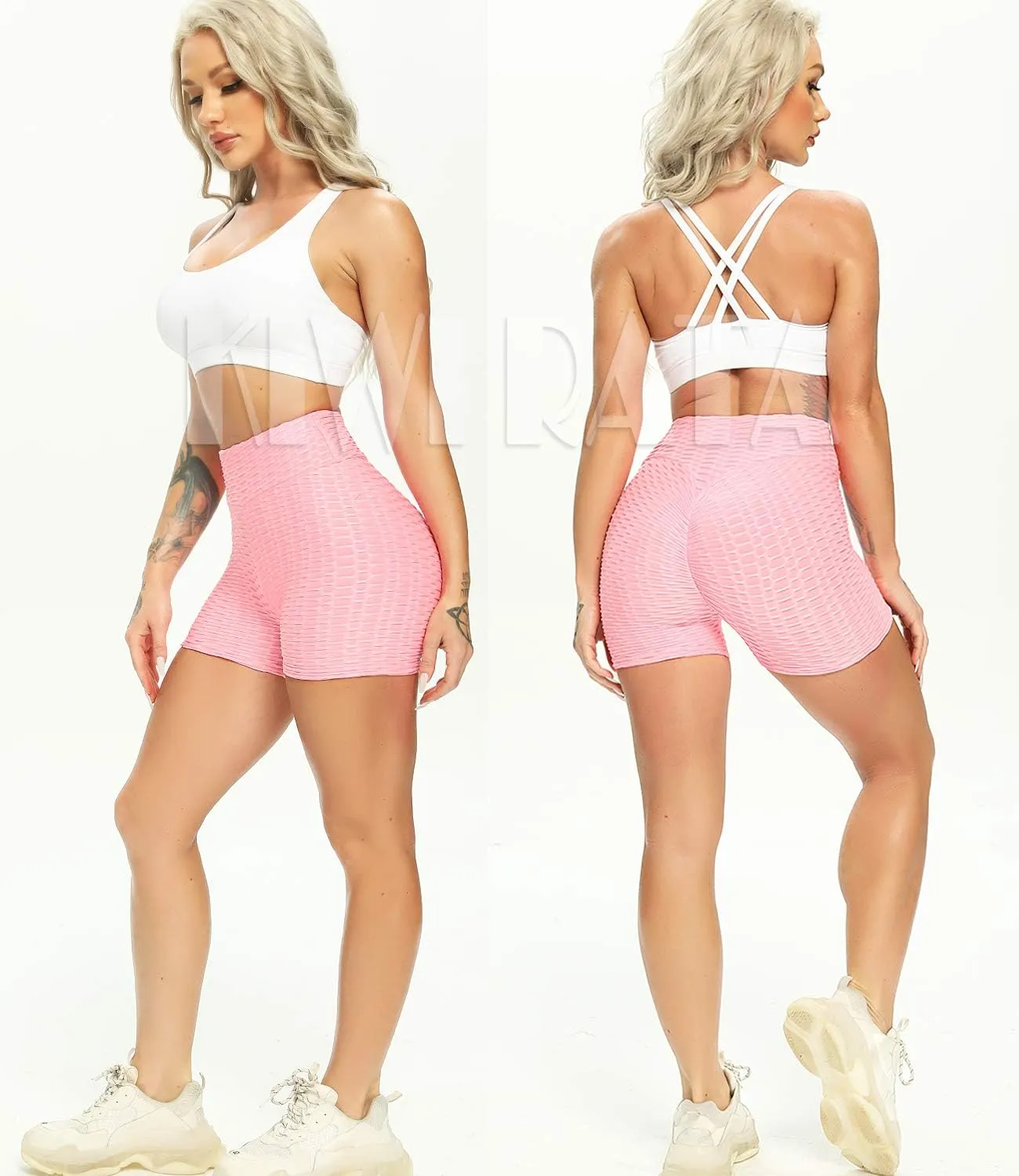 KIWI RATA Scrunch Booty Shorts for Women Workout Gym Butt Lifting Yoga Sexy Textured Short Hot Pants