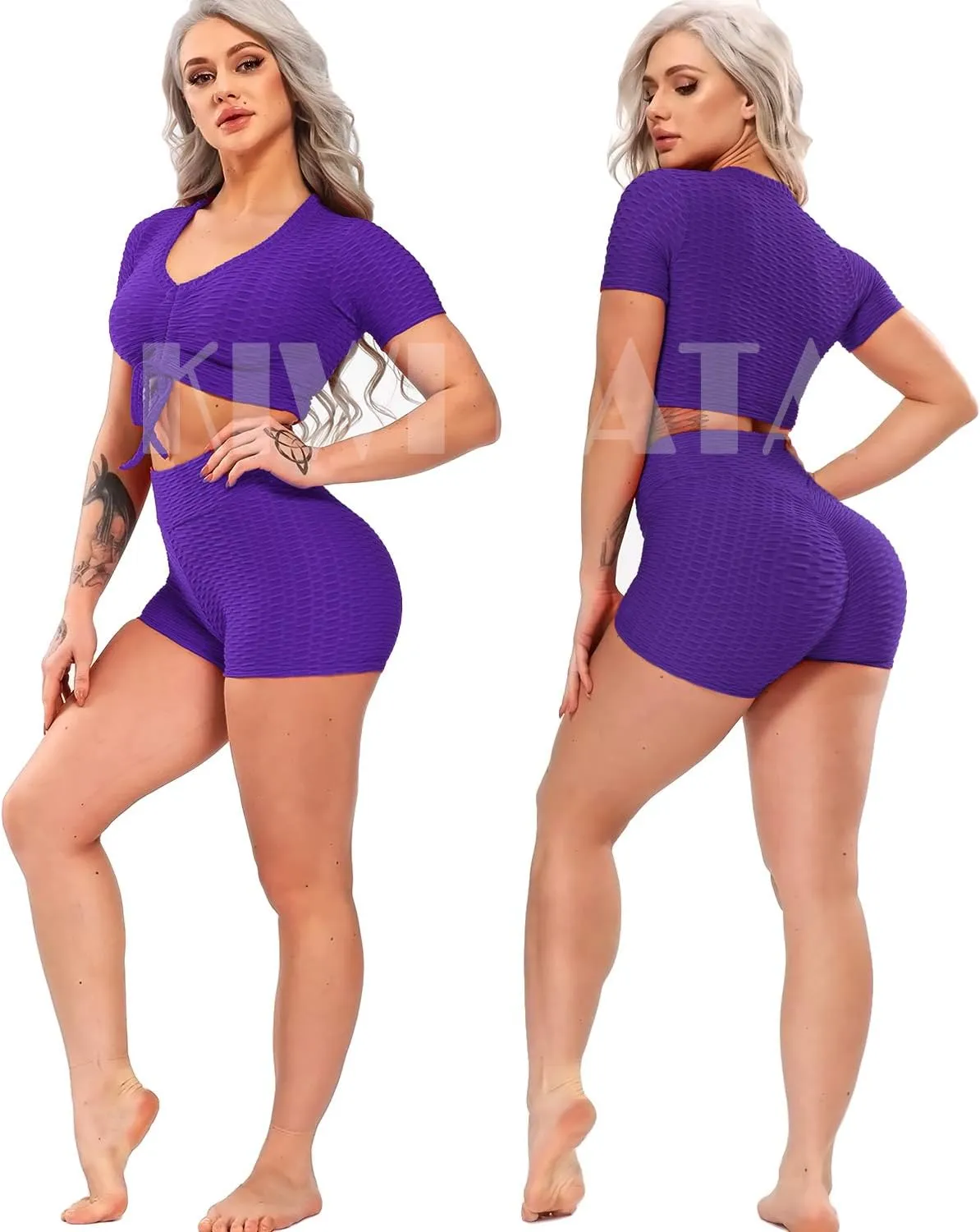 KIWI RATA Scrunch Booty Shorts for Women Workout Gym Butt Lifting Yoga Sexy Textured Short Hot Pants