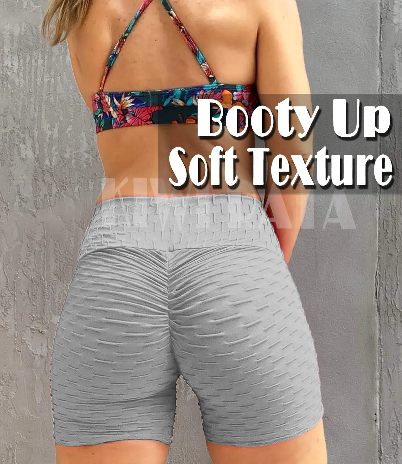 KIWI RATA Scrunch Booty Shorts for Women Workout Gym Butt Lifting Yoga Sexy Textured Short Hot Pants