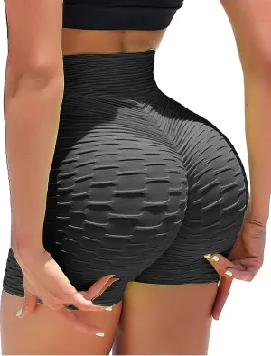 KIWI RATA Scrunch Booty Shorts for Women Workout Gym Butt Lifting Yoga Sexy Textured Short Hot Pants