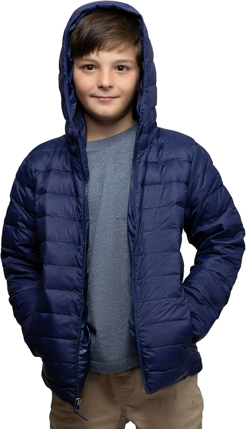 Lands' End Kids Packable Hooded Down Puffer Jacket Coat (XXS-XXL)