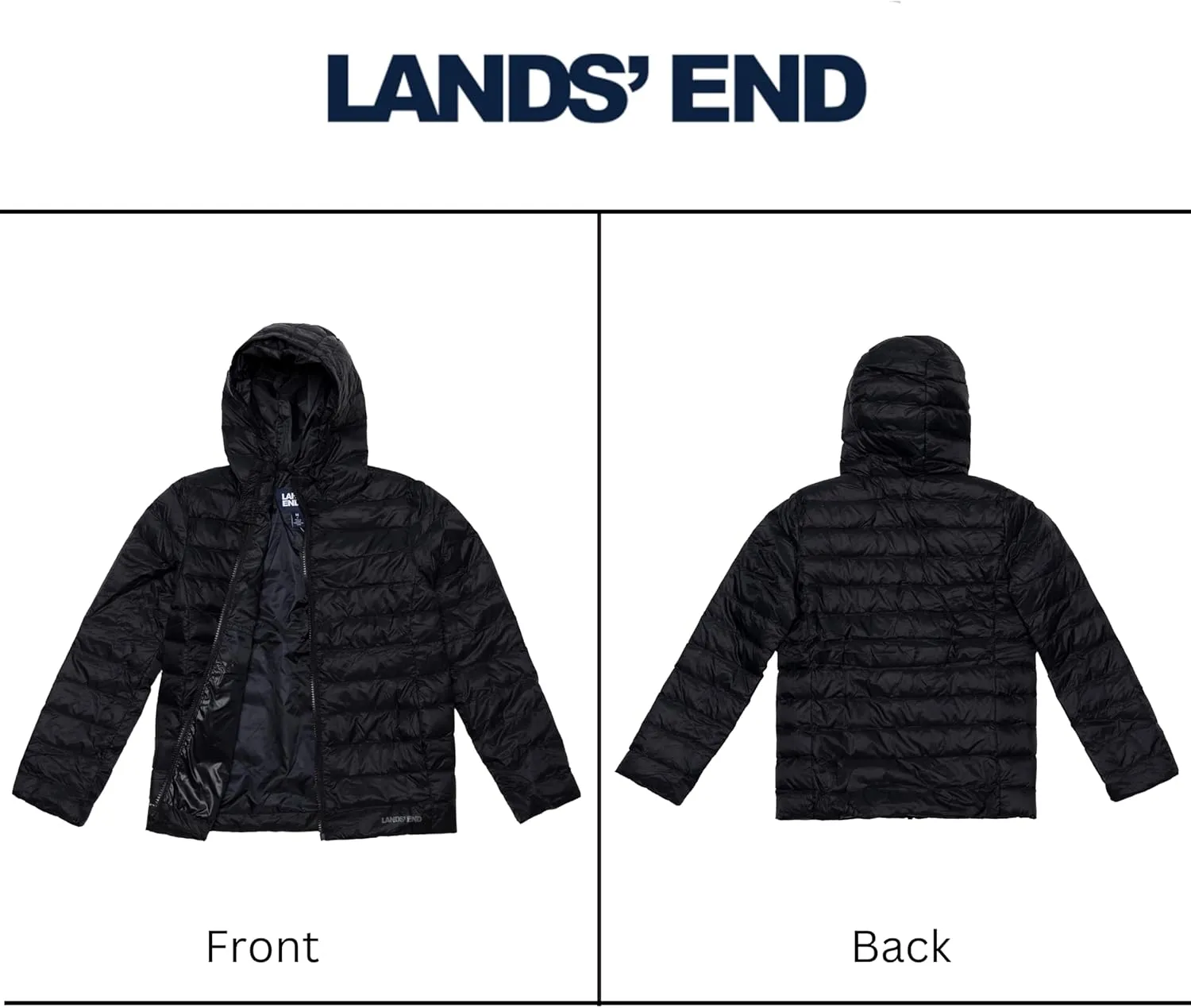 Lands' End Kids Packable Hooded Down Puffer Jacket Coat (XXS-XXL)