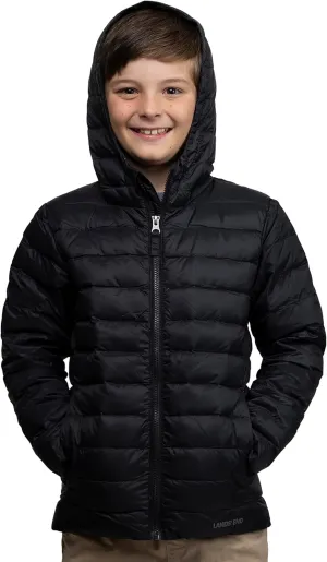 Lands' End Kids Packable Hooded Down Puffer Jacket Coat (XXS-XXL)