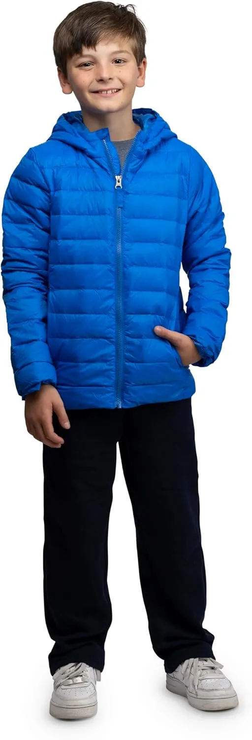 Lands' End Kids Packable Hooded Down Puffer Jacket Coat (XXS-XXL)