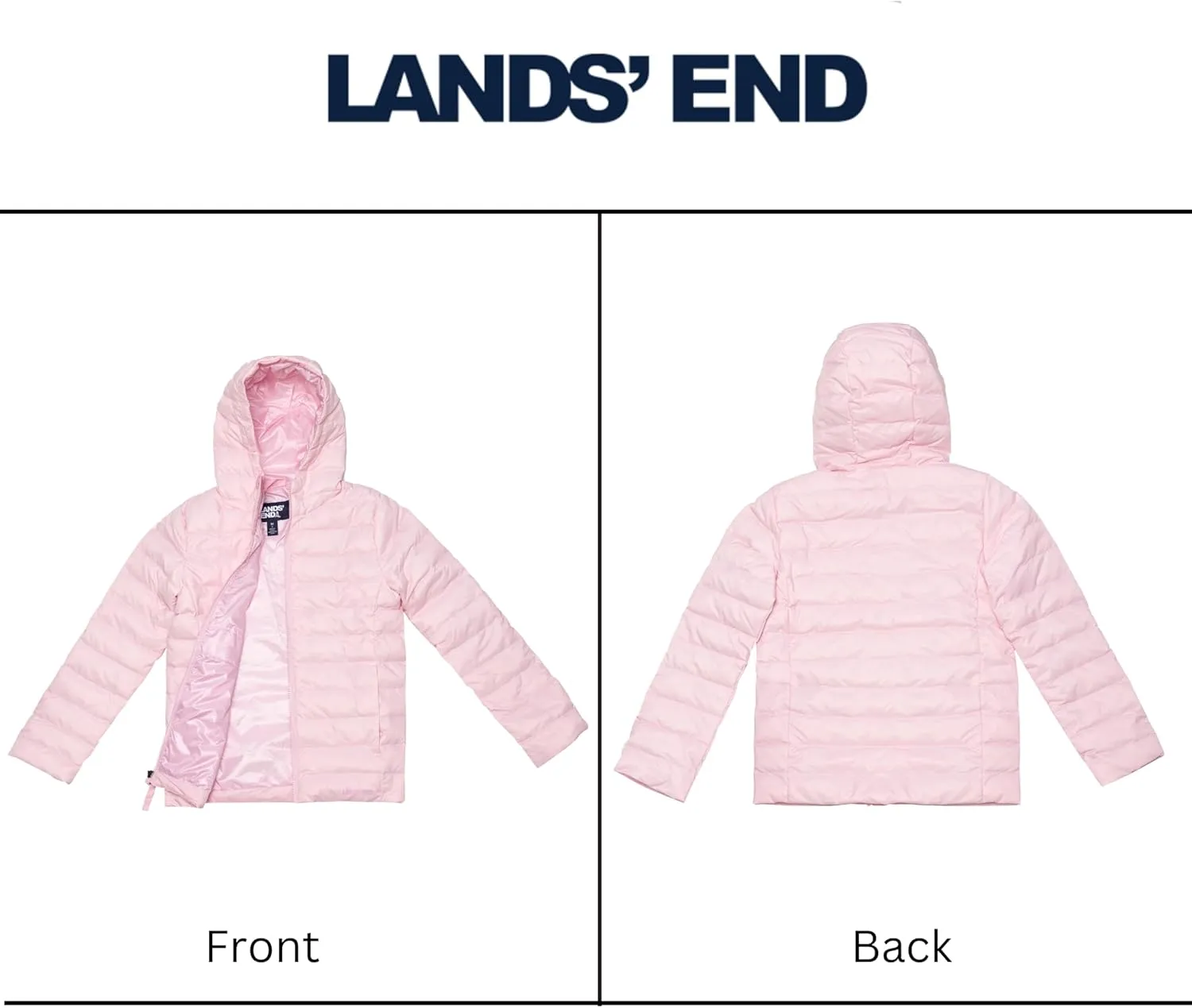Lands' End Kids Packable Hooded Down Puffer Jacket Coat (XXS-XXL)