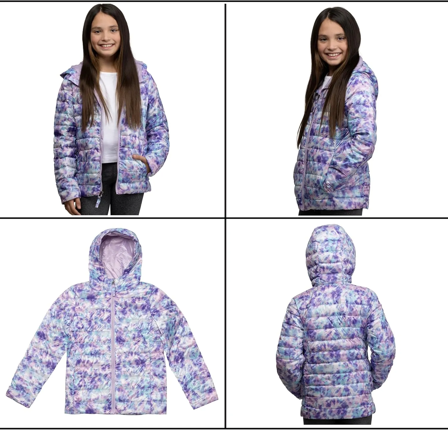 Lands' End Kids Packable Hooded Down Puffer Jacket Coat (XXS-XXL)