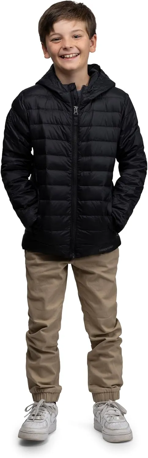 Lands' End Kids Packable Hooded Down Puffer Jacket Coat (XXS-XXL)