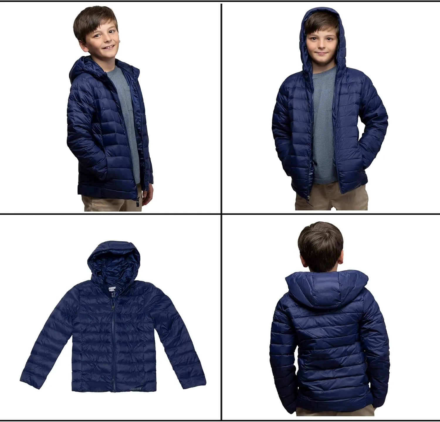 Lands' End Kids Packable Hooded Down Puffer Jacket Coat (XXS-XXL)