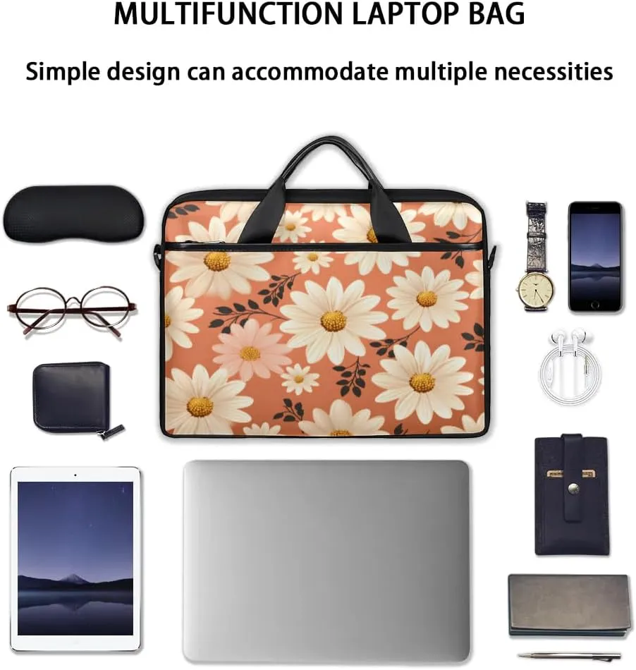 Laptop Shoulder Bag Computer Bag 13-15 Inches Laptop Carrying Case with Shoulder Strap for Women Men