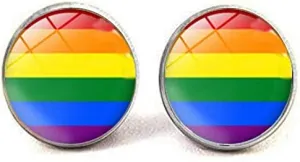 LGBT Gay Pride Pride Cufflinks Gay Pride Jewelry Art Photo Jewelry Handmade Jewelry