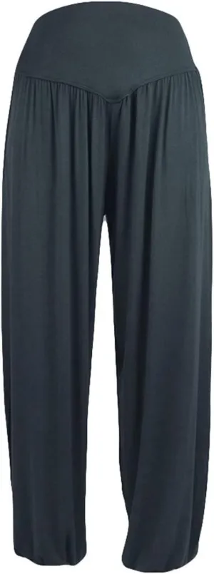 Linen Pants for Women Plus Size Summer Wide Leg High Waist Beach Trousers Yoga Capri Pants Casual Palazzo