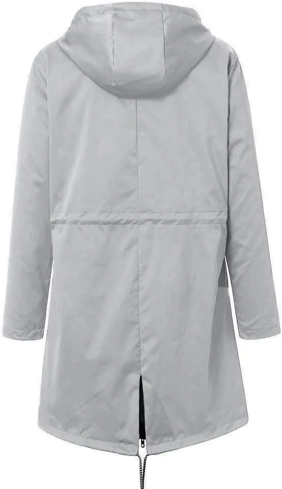 Long Rain Jacket Women Striped Lined Hooded Lightweight Raincoats Outdoor Waterproof Windbreaker Rain Coat Trench Coats