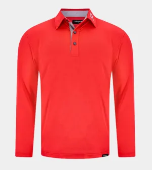 LONG SLEEVE TOUR POLO RED
