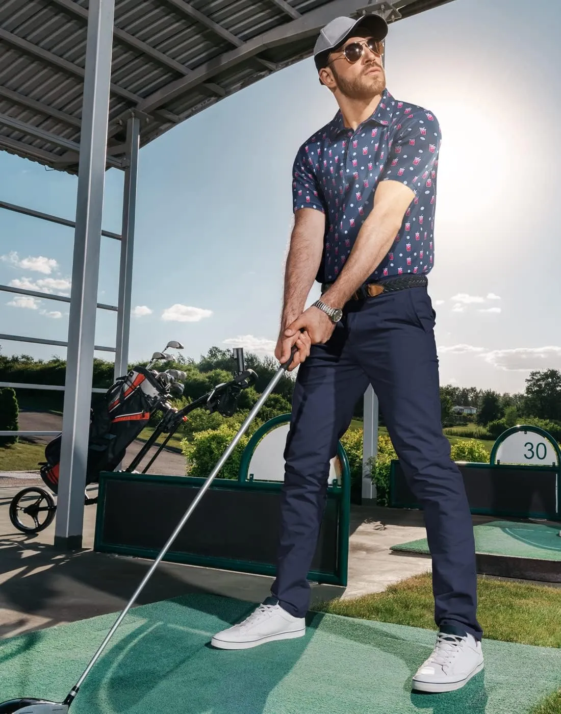 LRD Mens Stretch Golf Pants  Lightweight Performance Slim Fit Golf Pant for Men