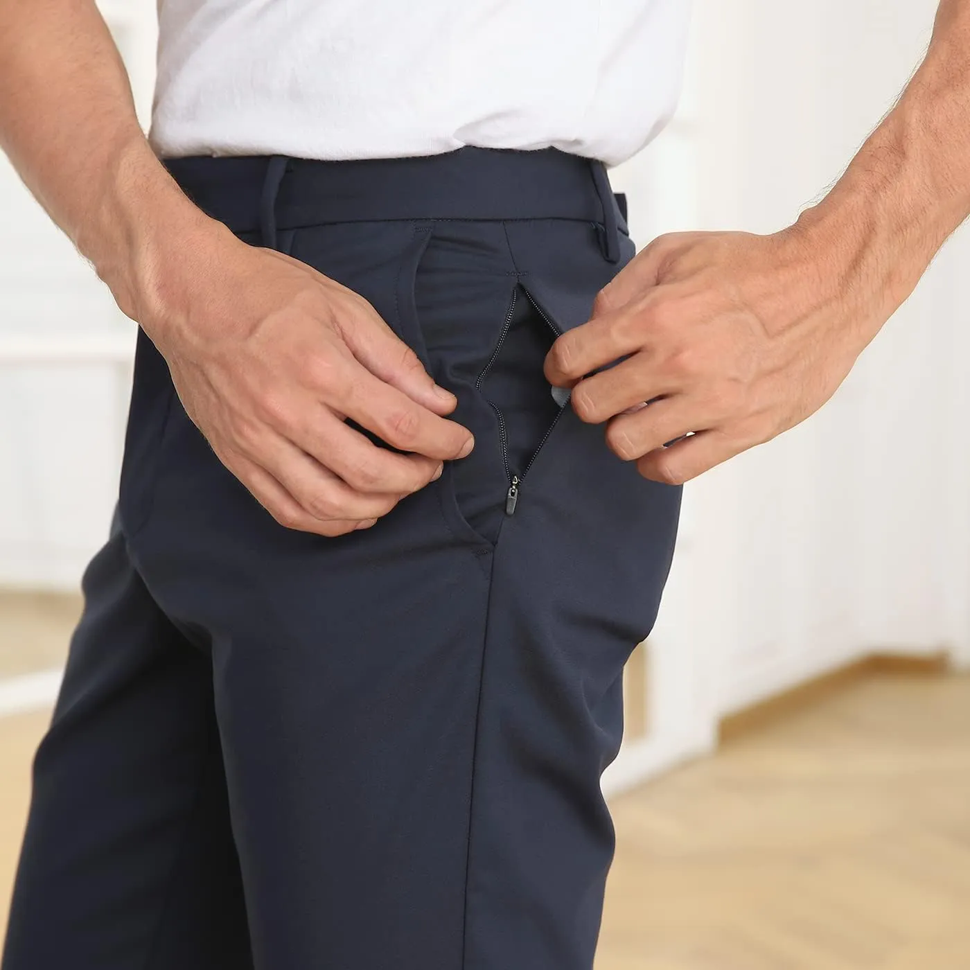 LRD Mens Stretch Golf Pants  Lightweight Performance Slim Fit Golf Pant for Men
