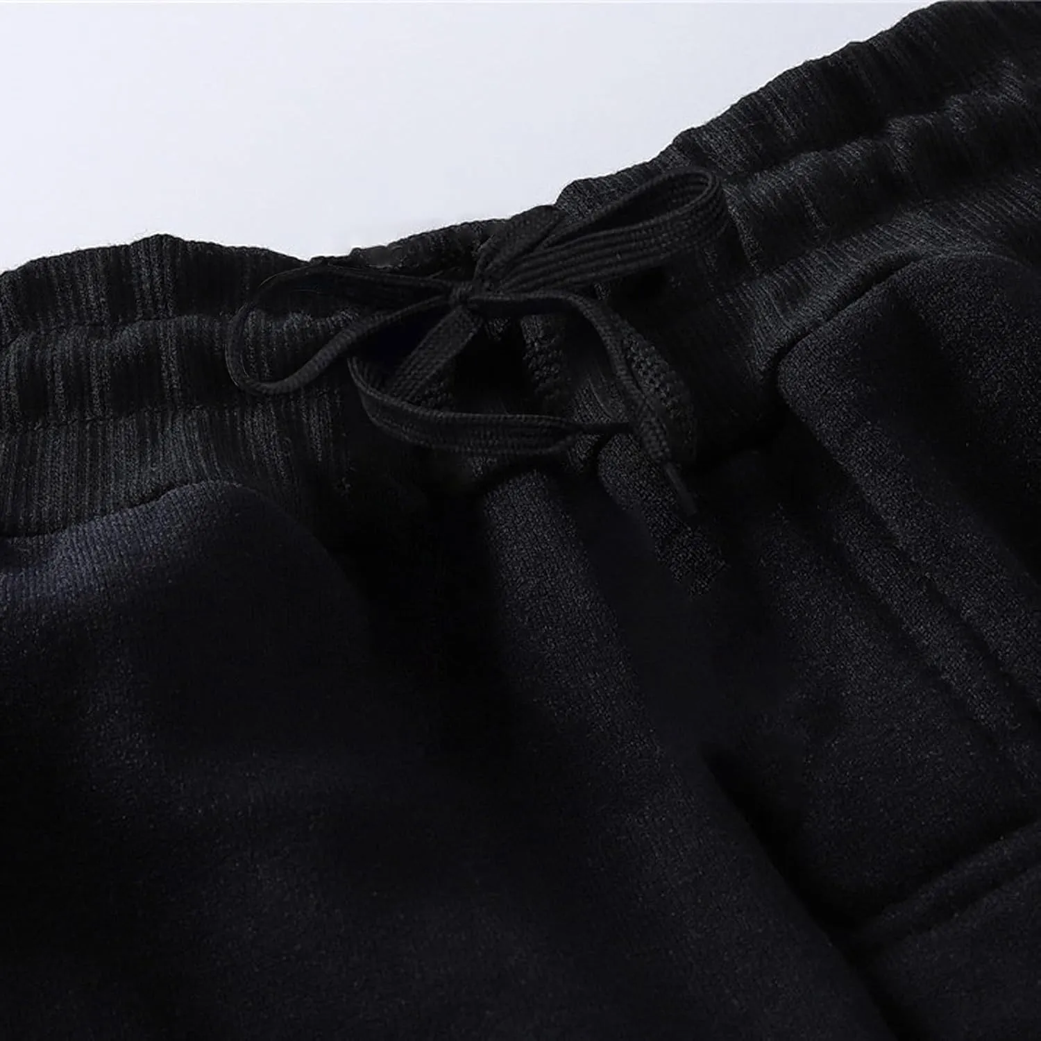 Men Cargo Chino Pants Casual Linen Stretchy Drawstring Waist Pant Sweatpants Joggers Sports Gym Jogging