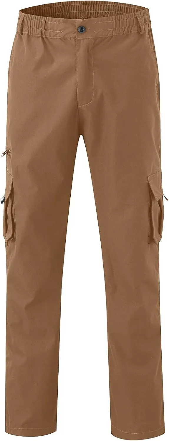 Men Cargo Pants Casual Cotton Stretch Elasticated Waist Pant Sweatpants Joggers Running Workout Jogger Bottoms