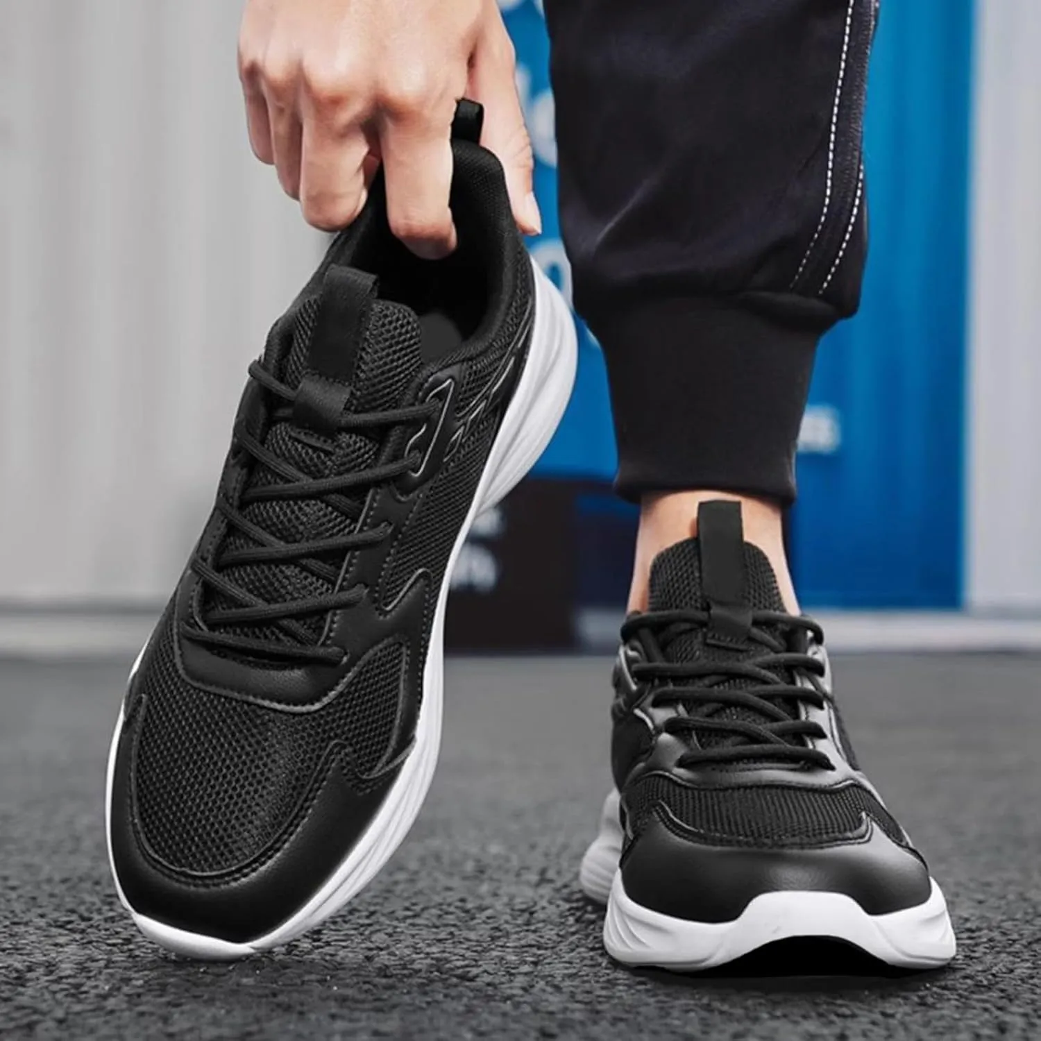 Men Slip On Casual Walking Shoes Lightweight Breathable Jogger Running Shoes Comfortable Workout Gym Fashion Sneakers for Women