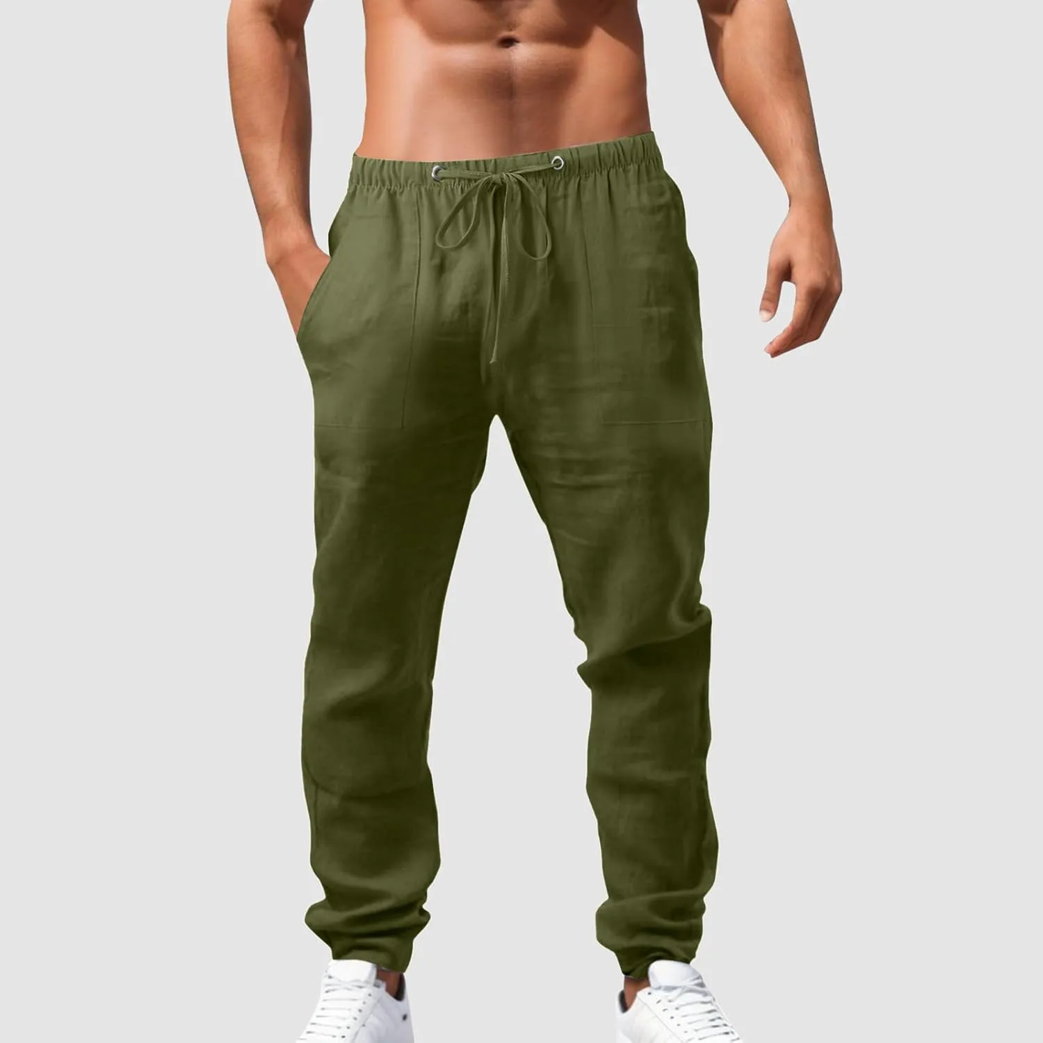 Men Tracksuit Pant Casual Camo Jogger Running Sports Sweatpants Elastic Waistband Cargo Work Pant