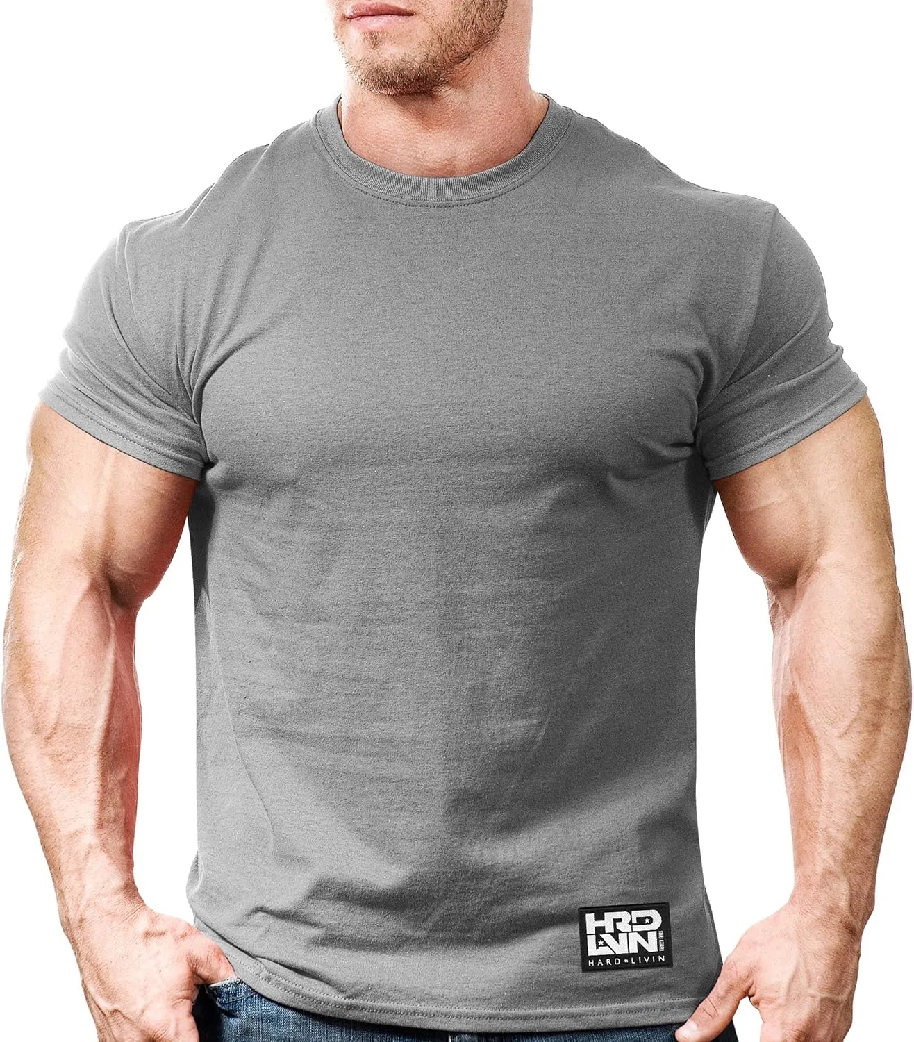 Men's Bodybuilding Workout (HRD-LVN Classic-000) Gym T-Shirt