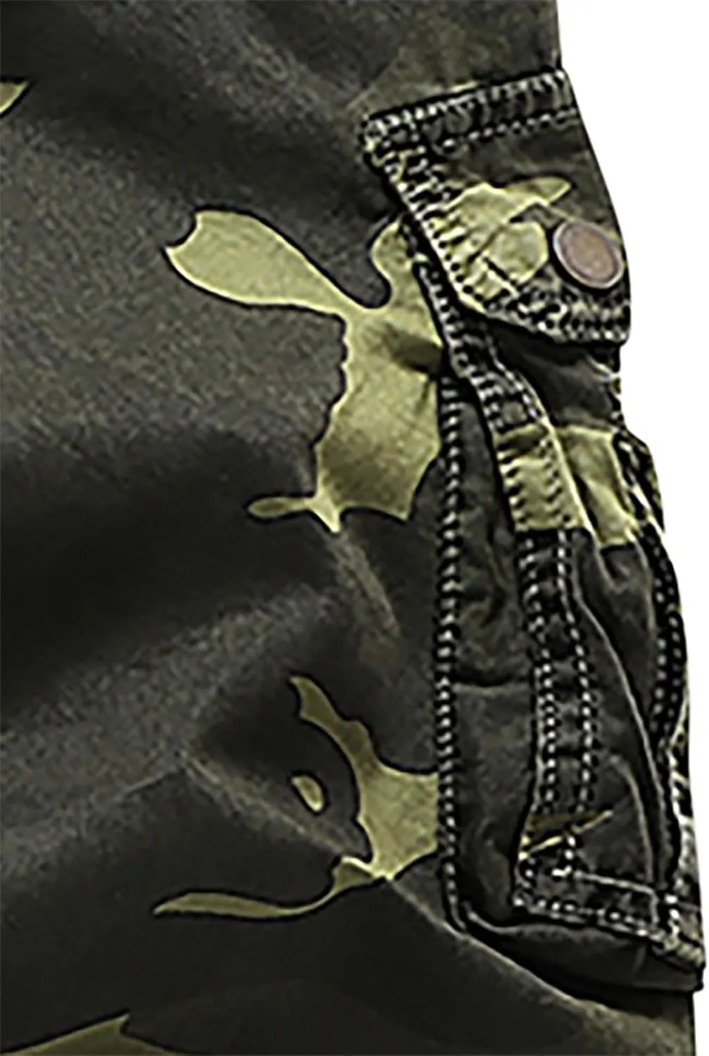 Men's Camo Cargo Shorts with Multi Pockets Fashionable Casual Workwear Shorts Summer Tactical Short Pants