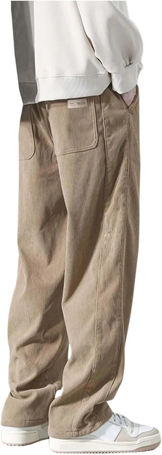 Mens Cargo Combat Work Pant Running Workout Jogger Fashion Lightweight Sweat Pants Loose Straight Leg Pants