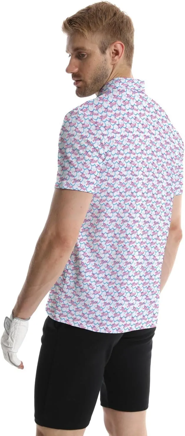 Mens Golf Shirts Golf Polo Shirts for Men Short Sleeve Polo Shirts Golf Gifts