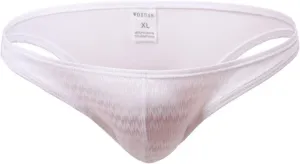 Men's Ice Silk Glossy Briefs Sexy Low Waist Pouch Underwear Breathable Comfort Hot Male Panties
